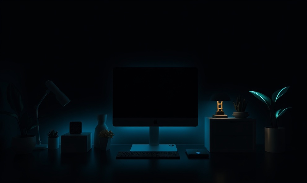 Modern workspace with design elements