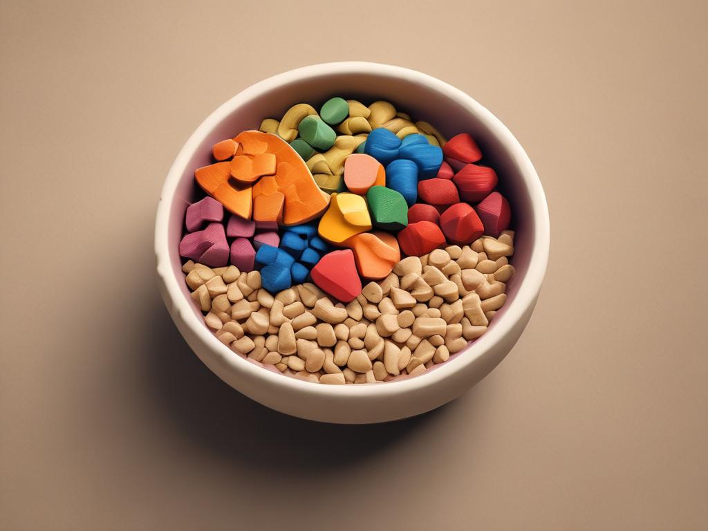 a realistic high resolution of a bowl of handmade cat