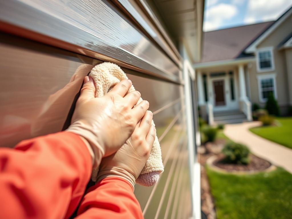 A hyper realistic close up shot of a technician carefully