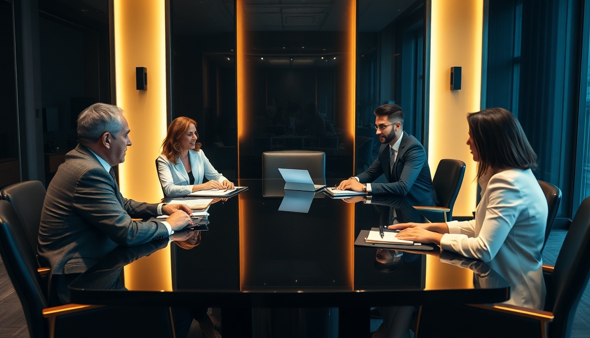 Strategic business meeting