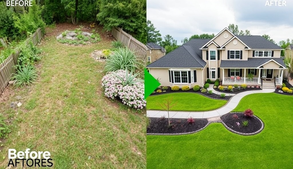 Before and After Landscaping Transformation