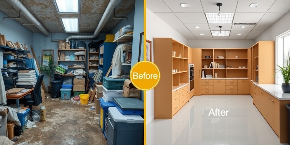 Before and after cleaning transformation