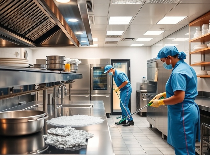 Professional commercial kitchen cleaning