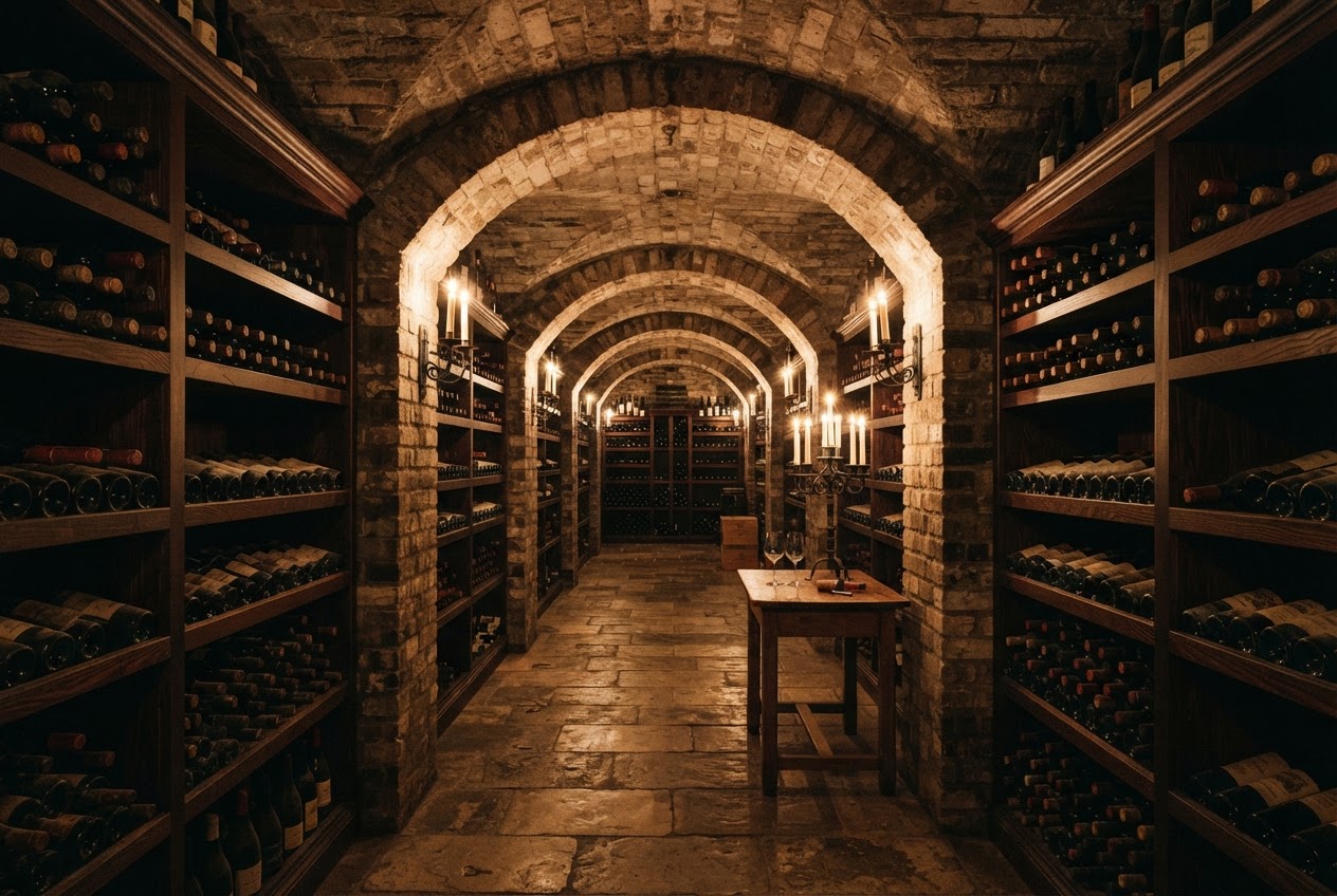 Bluff House — frame 3: vaulted wine cellar