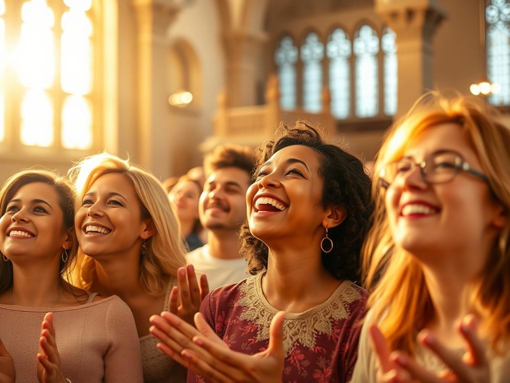 A cozy, high resolution image capturing a diverse group of
