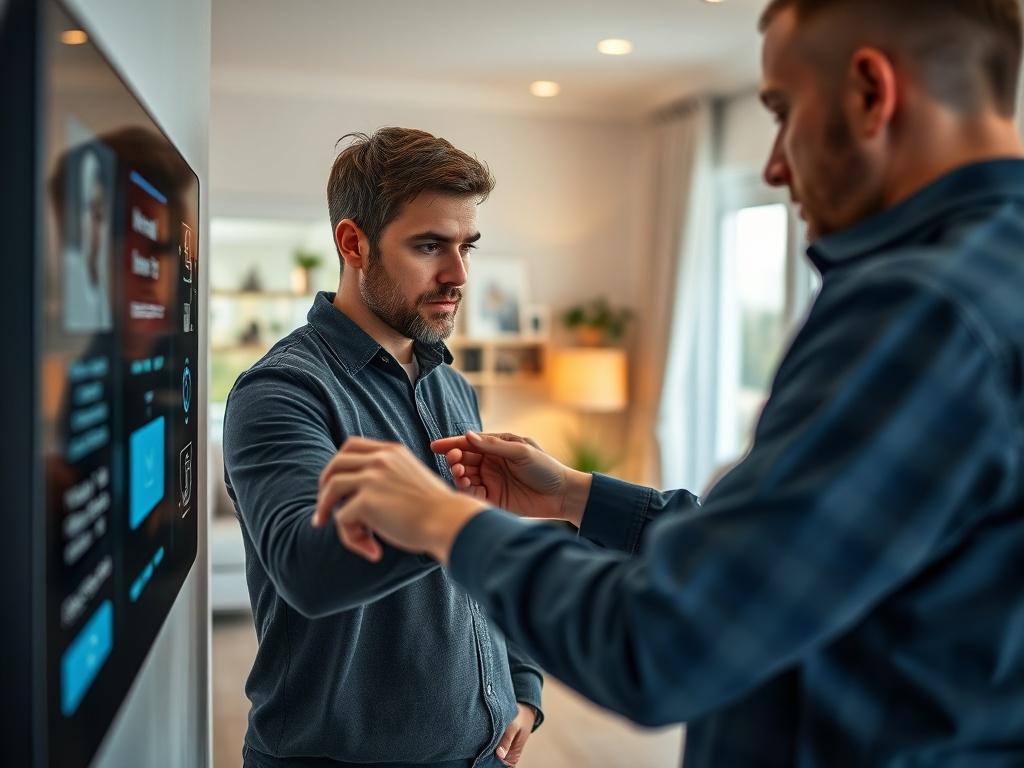 A close up shot of a client interacting with a