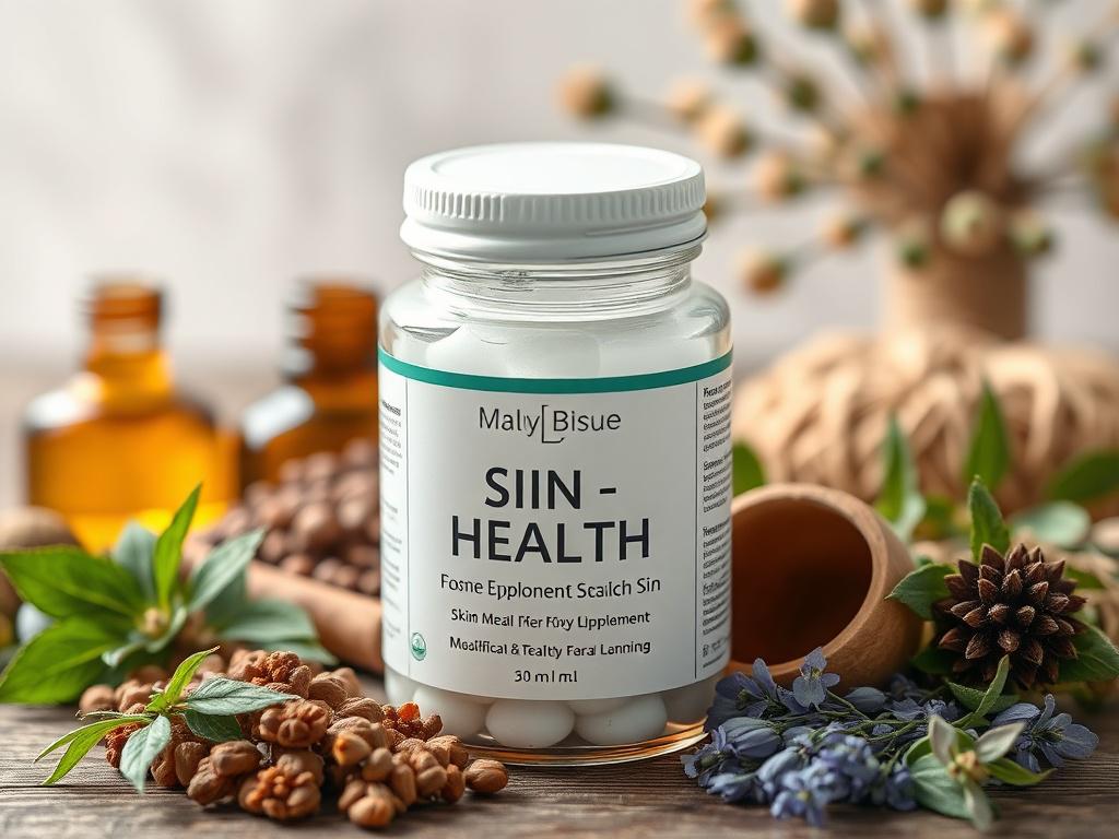 A close up shot of a jar of skin health