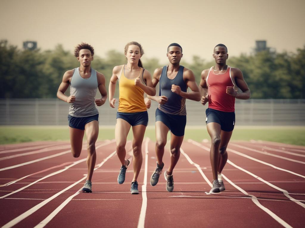 running, training, athletics, track and field, teamwork