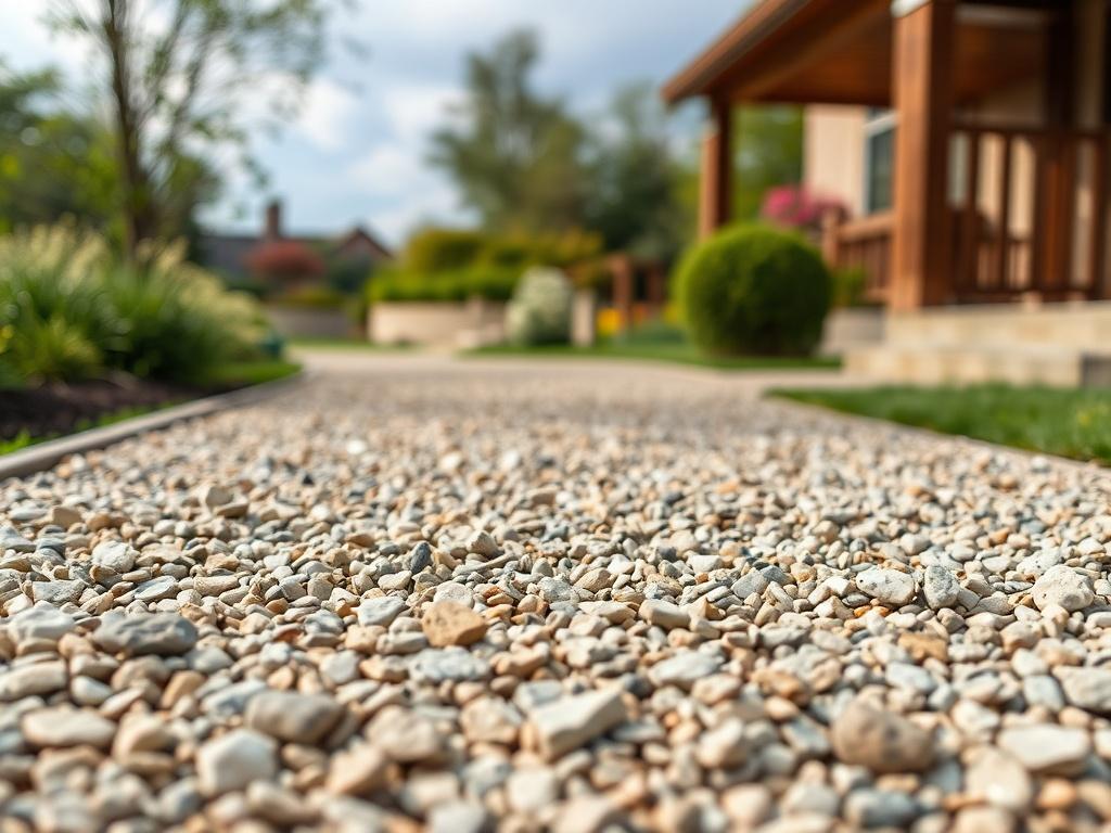 A realistic high resolution image of a gravel path or