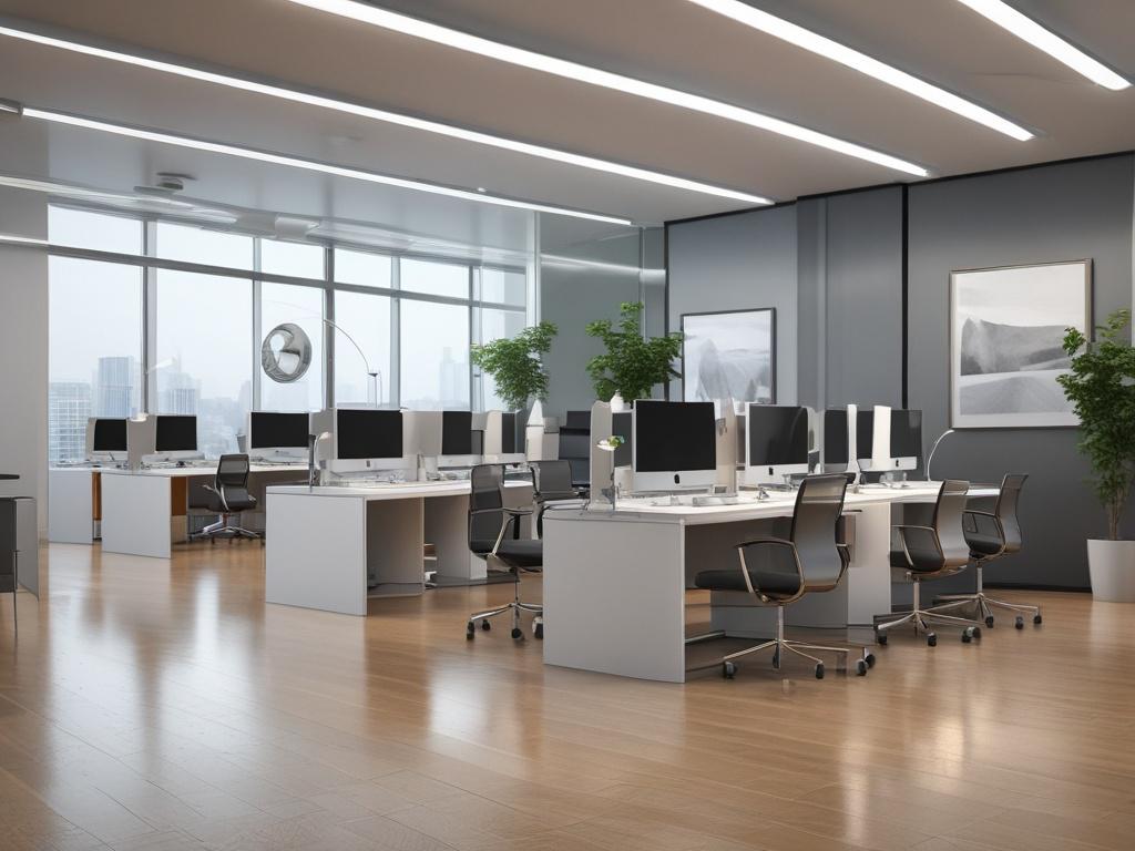 **Prompt for AI Image Generation:**

Create a realistic high-resolution photo depicting a polished, modern office environment. The main subject of the image should be a confident, professional-looking woman in her 30s, standing beside a desk with her arms crossed. She exudes an aura of success and expertise in digital marketing. 

The woman should have long, dark hair and wear a stylish, tailored outfit—perhaps a blazer and trousers in vibrant colors that complement a clean, minimalistic aesthetic. The desk