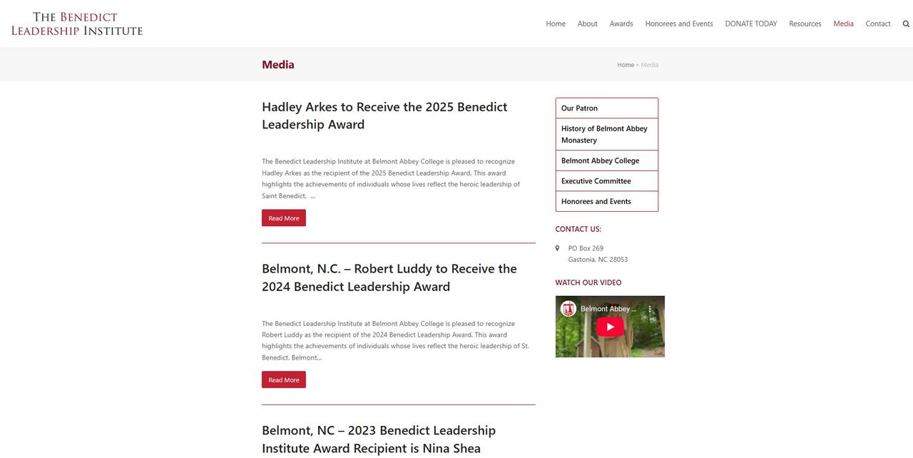 the benedict leadership institute updates to wordpress site.jpg