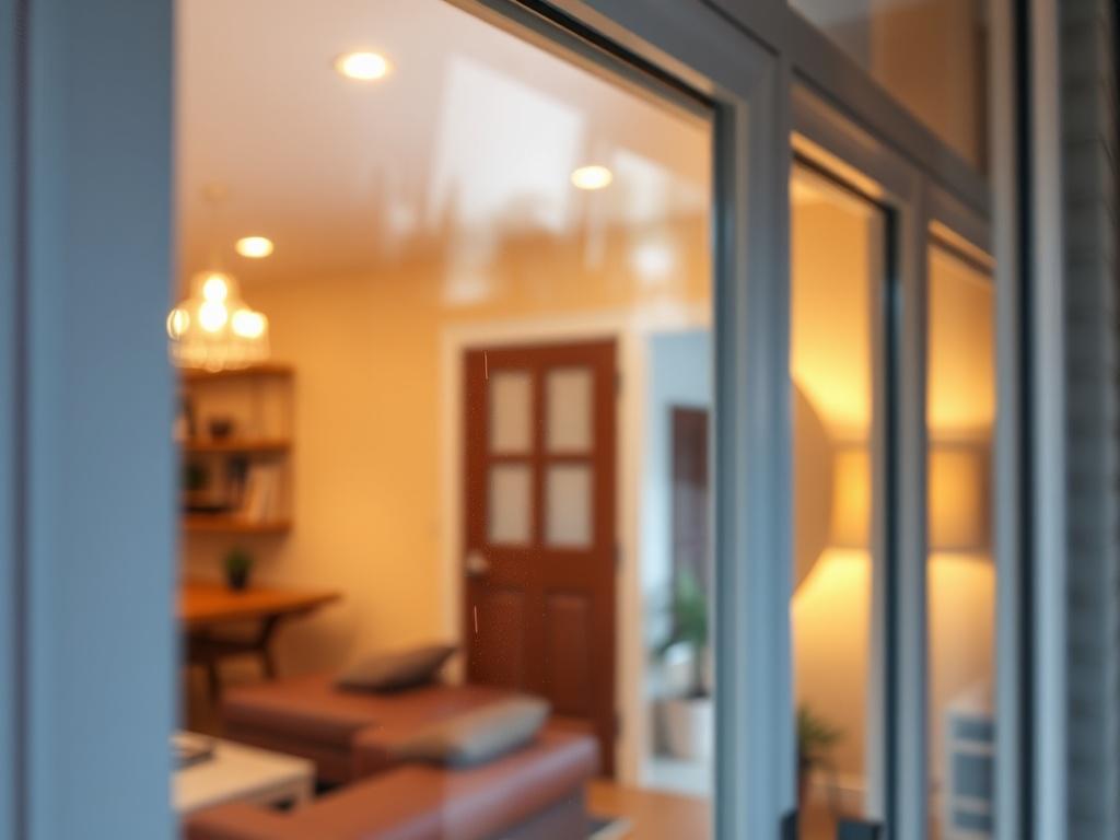 A close up shot of a residential front window demonstrating