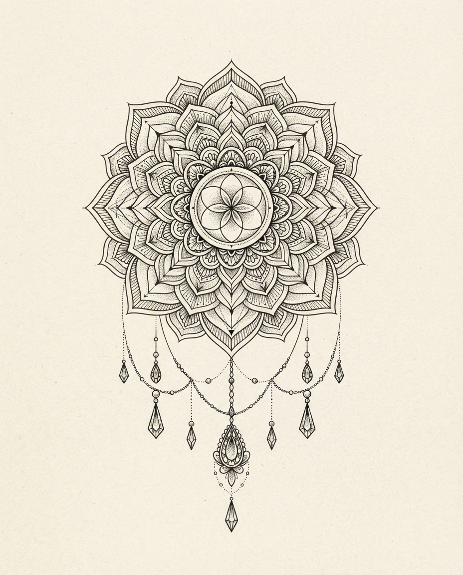 Sacred Mandala — Ornamental tattoo design