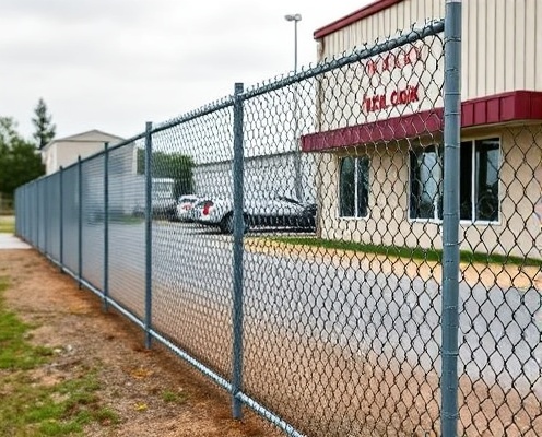 Commercial chain-link fence