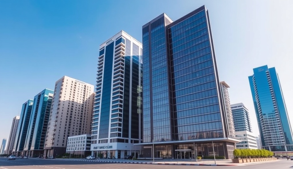 Dubai Business Bay commercial office space with modern office towers and professional architecture