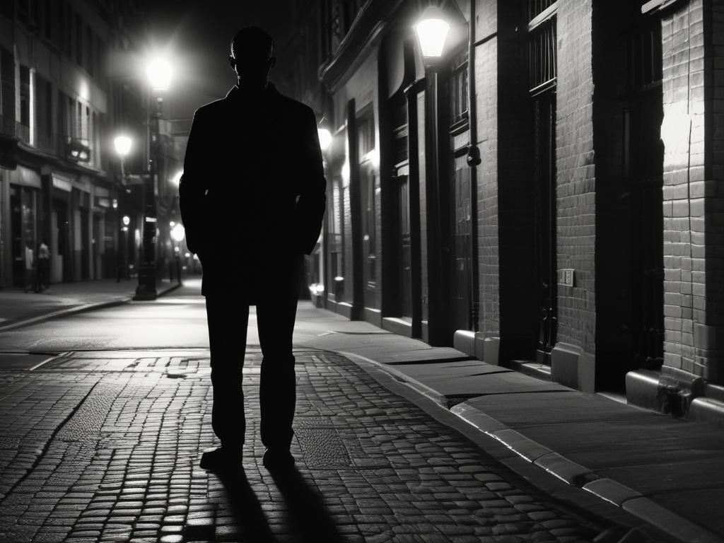 A realistic high resolution of a solitary figure standing on