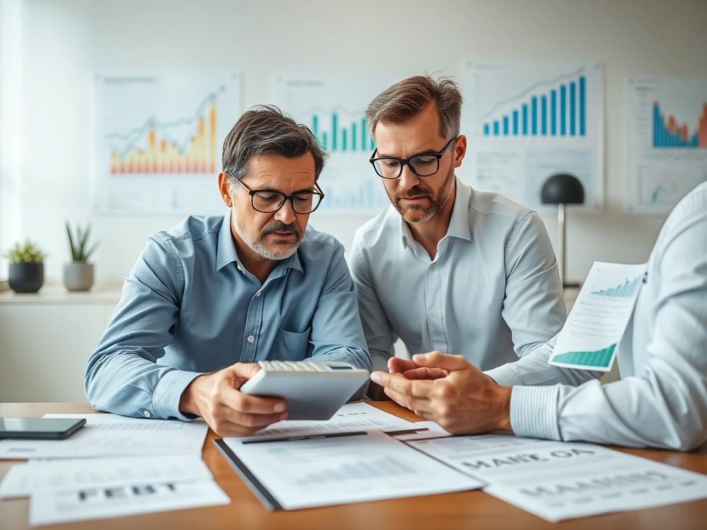 A close up shot of a financial advisor and a