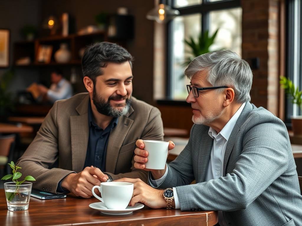 A close up of a supportive financial advisor and client