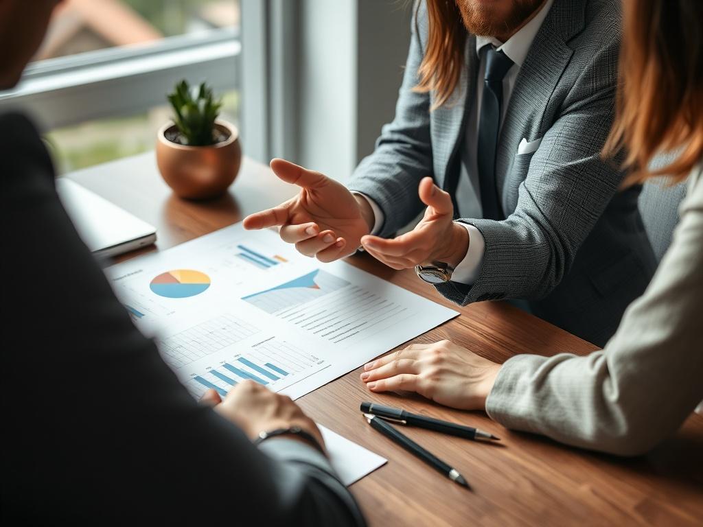 A close up of a credit coach explaining credit reports