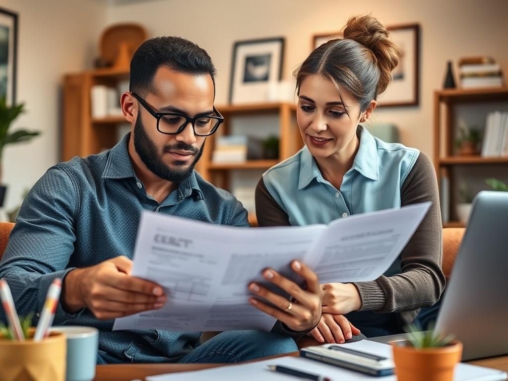 A close up shot of a focused individual reviewing their