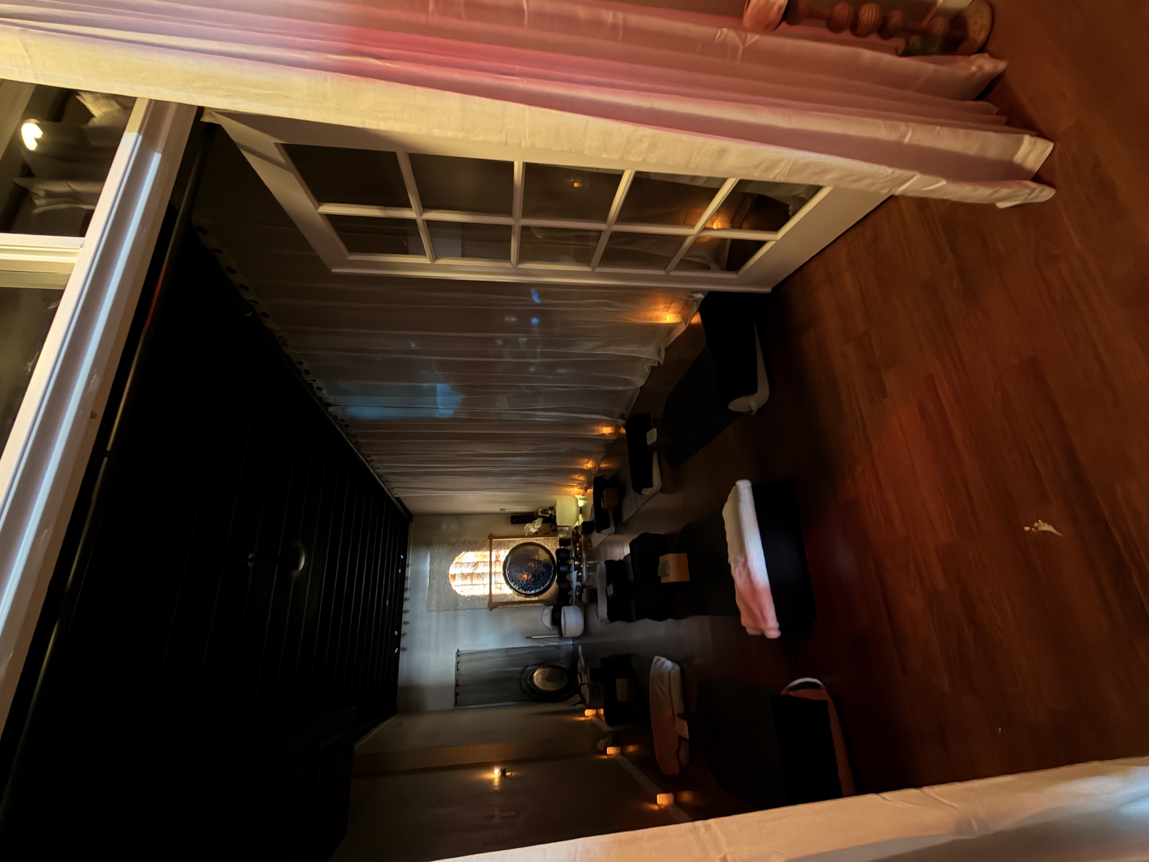 Matcha ritual space with warm lighting