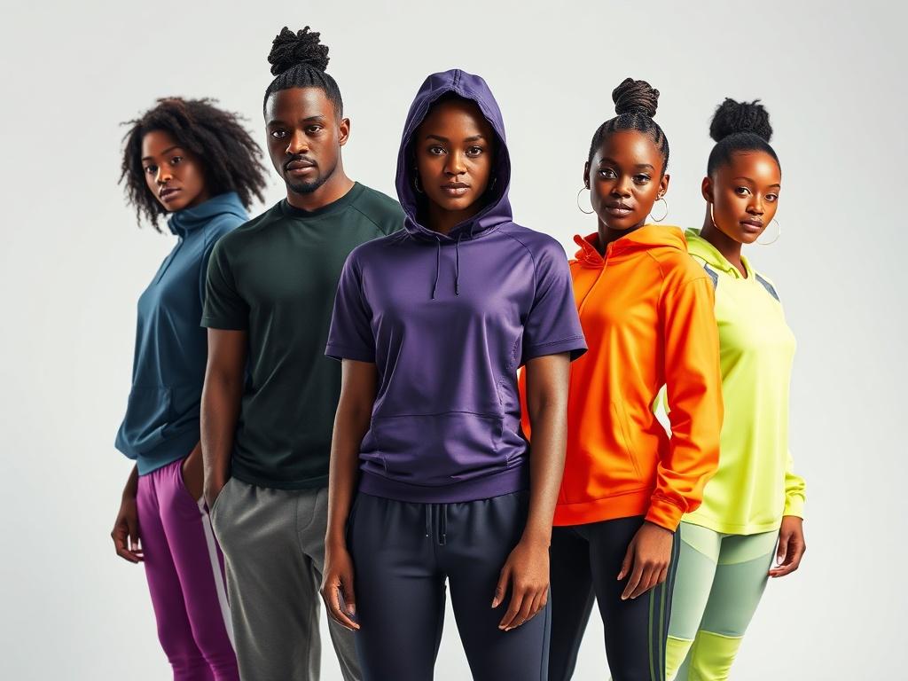 A high resolution of a diverse group of people wearing