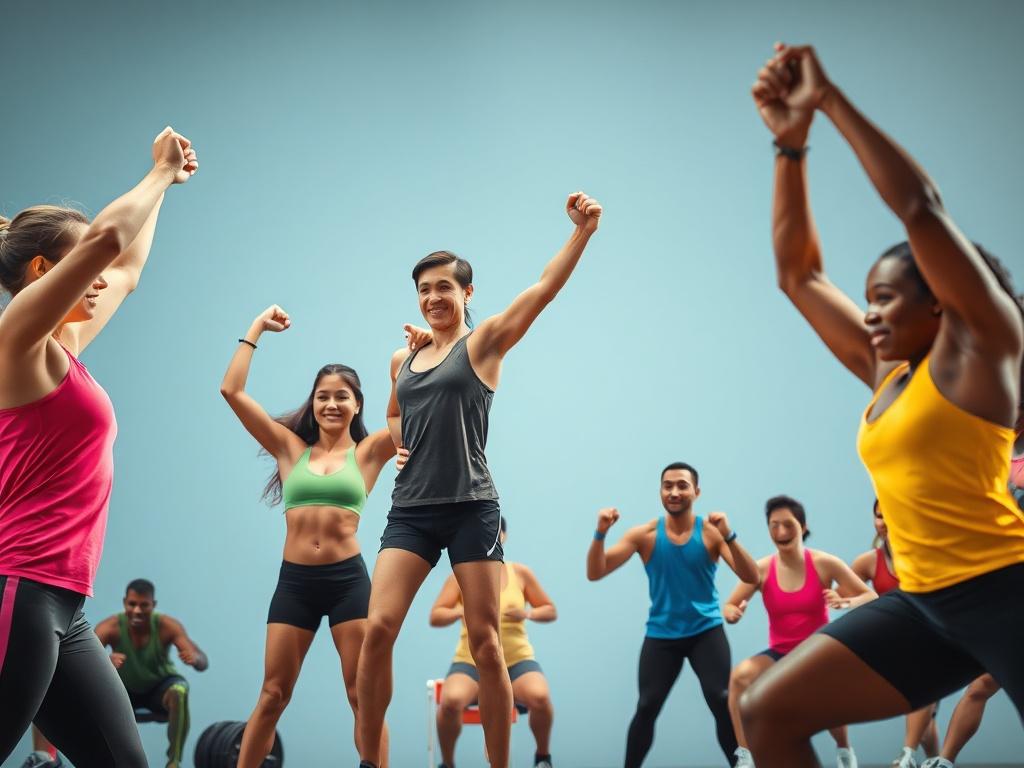 A vibrant, high resolution image of a diverse group of