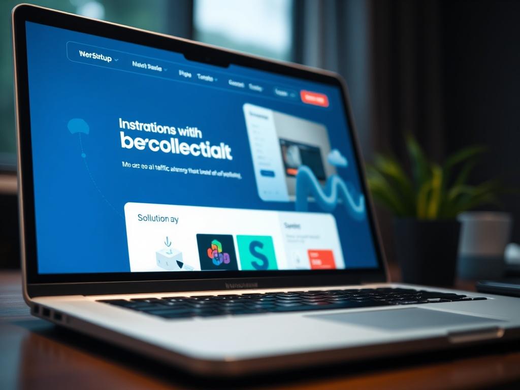 A close up shot of a tech startup's website on