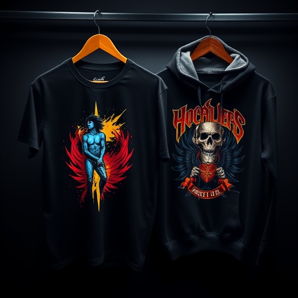 Apparel and band merchandise designs