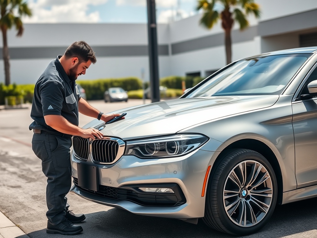 Mobile mechanic servicing a BMW in Jacksonville