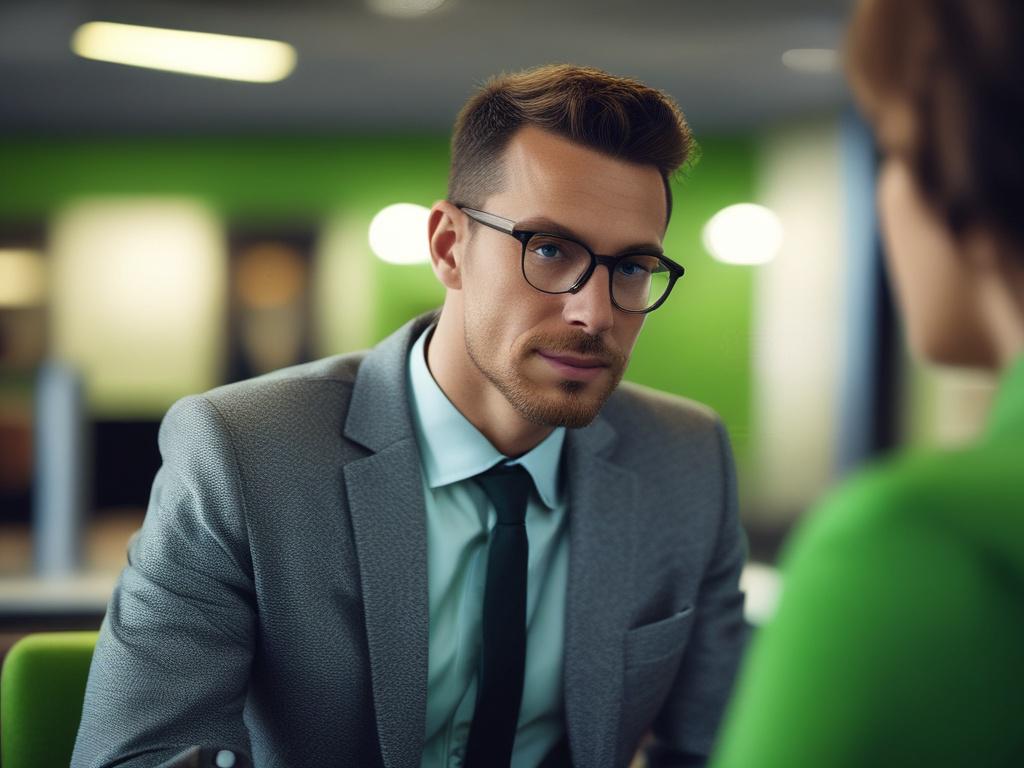 A close up shot of a confident professional consulting with