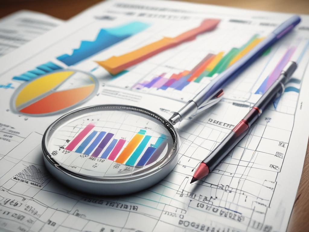 high resolution close up of an investment portfolio spread on