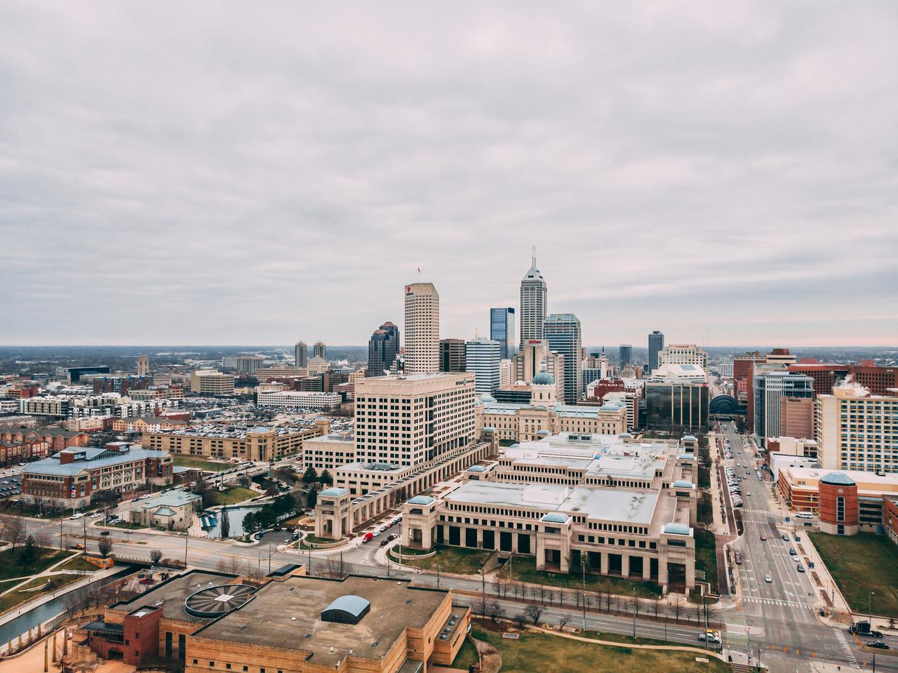 Downtown Indianapolis Indiana - Drone