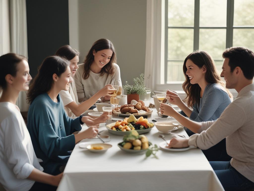community gathering, shared meals, connection