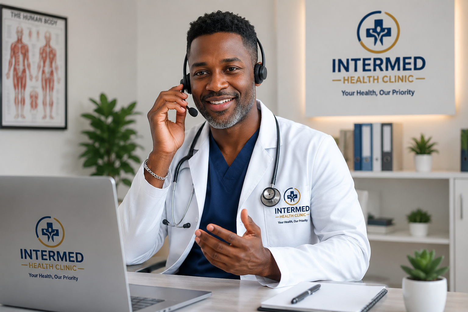 Professional healthcare provider offering telephonic consultation