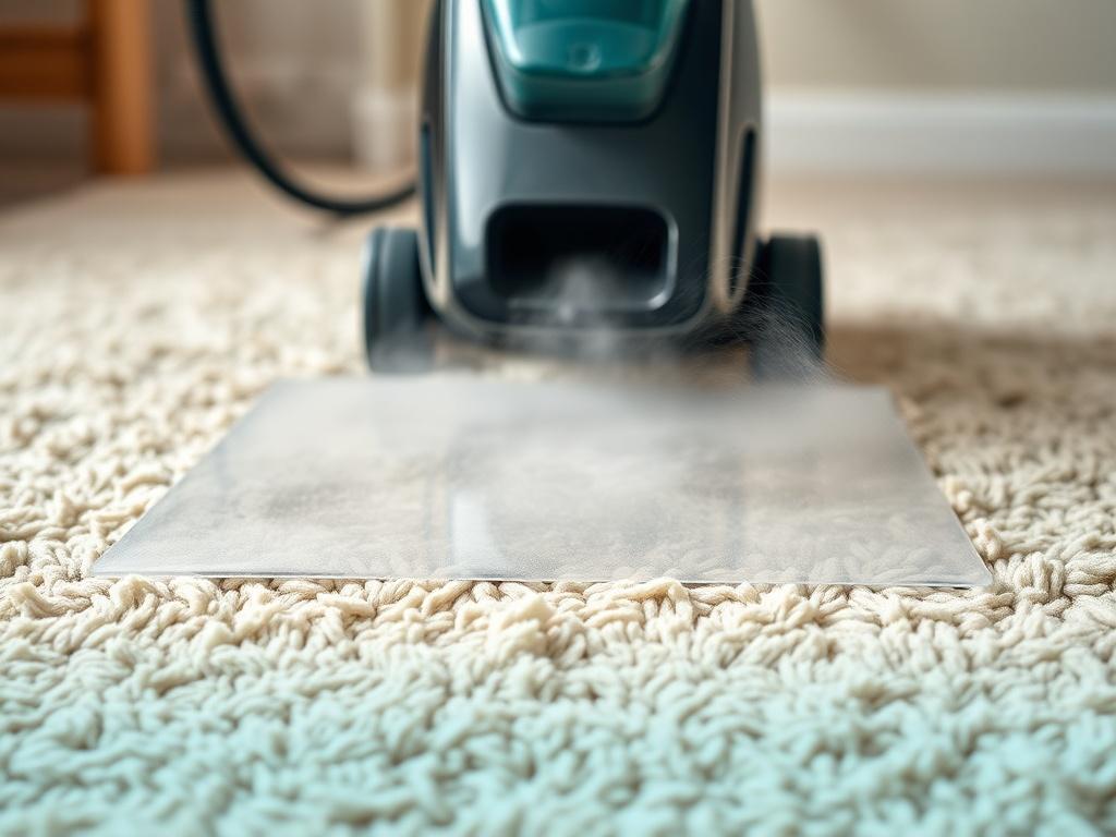 A close up shot of a steam cleaner in action