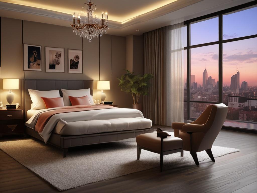 An intimate setting featuring a cozy room with soft lighting