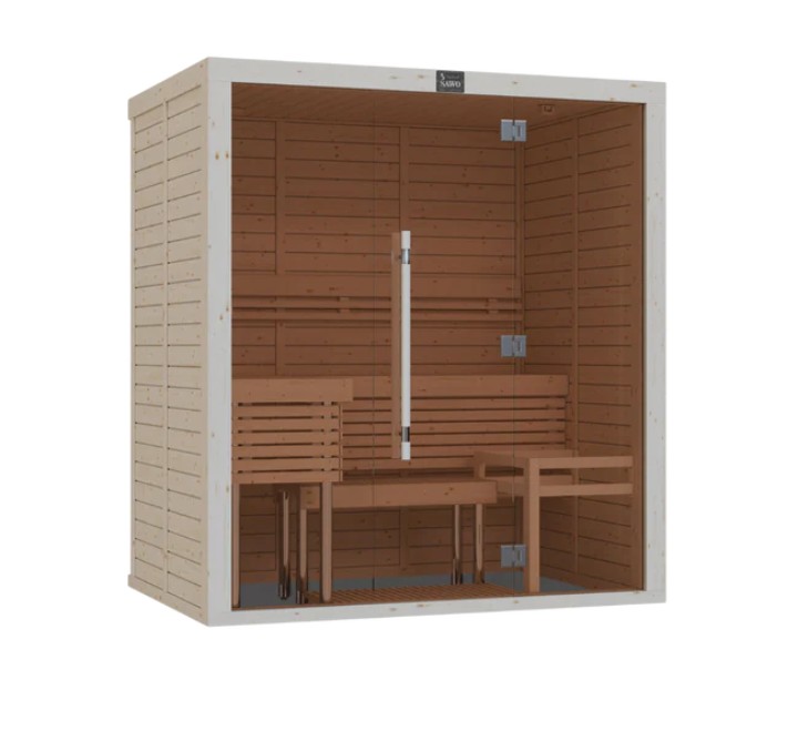 Lux Glass 3 Person Indoor Sauna