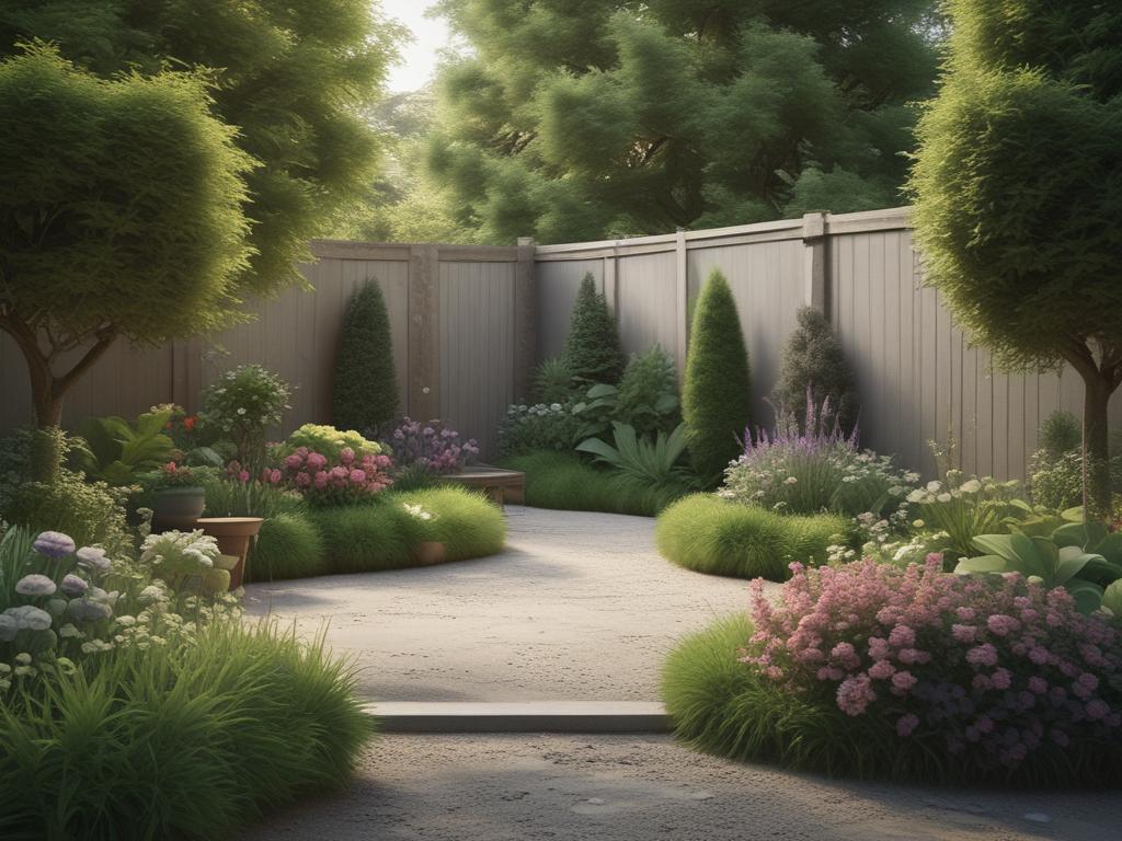 3D, garden, design, visualization, outdoor