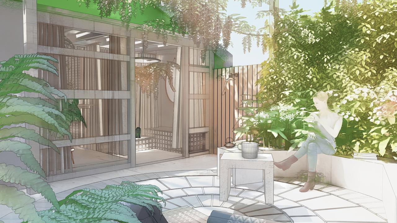 <strong>Locatie:</strong> Zaandam. Met dit tuinontwerp krijgt de tuinbezitter een oase van rust en licht om optimaal te genieten van haar nieuwe levensfase - Pieternella Tuinontwerp