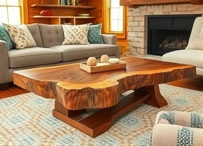 Rustic cabin coffee table