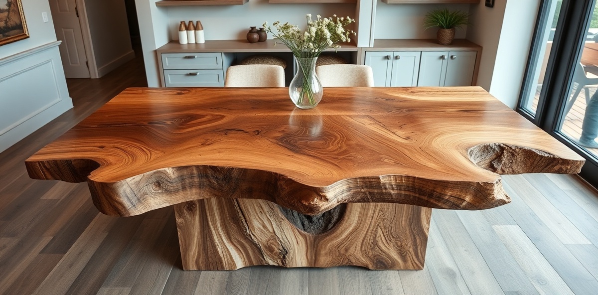 Custom live edge dining table