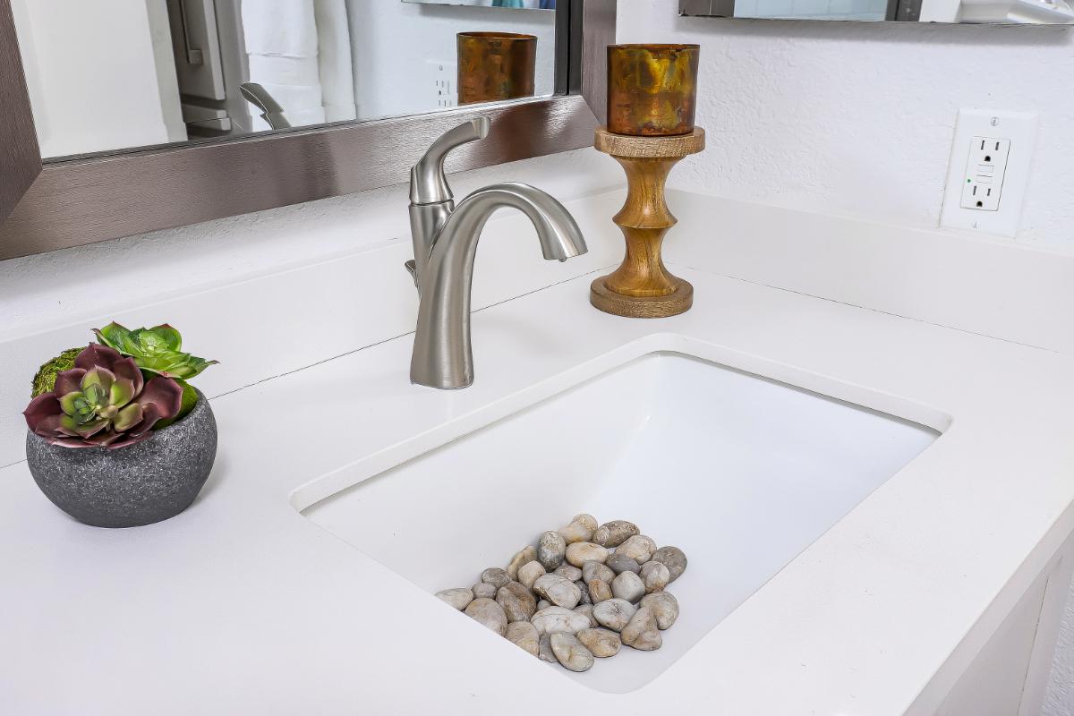 Bathroom counter with sink