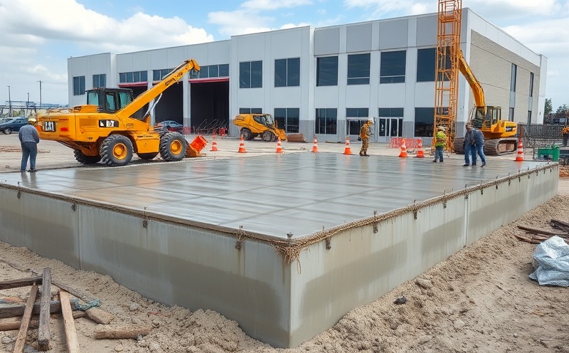 Commercial concrete foundation pour