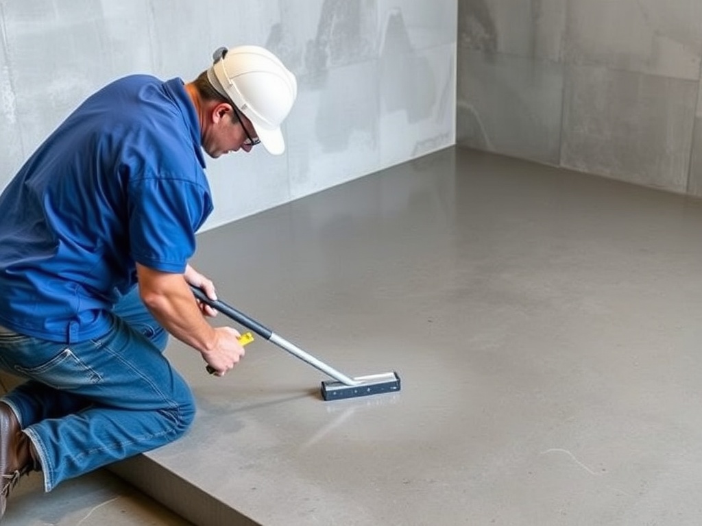Concrete finishing work