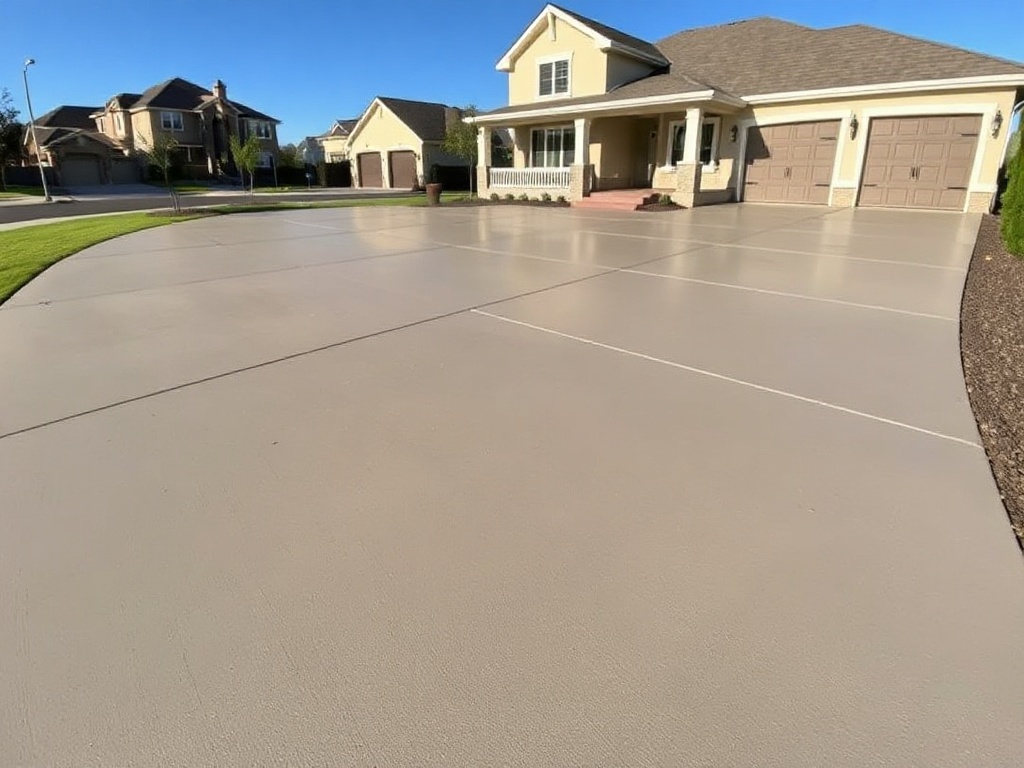 Professional concrete driveway