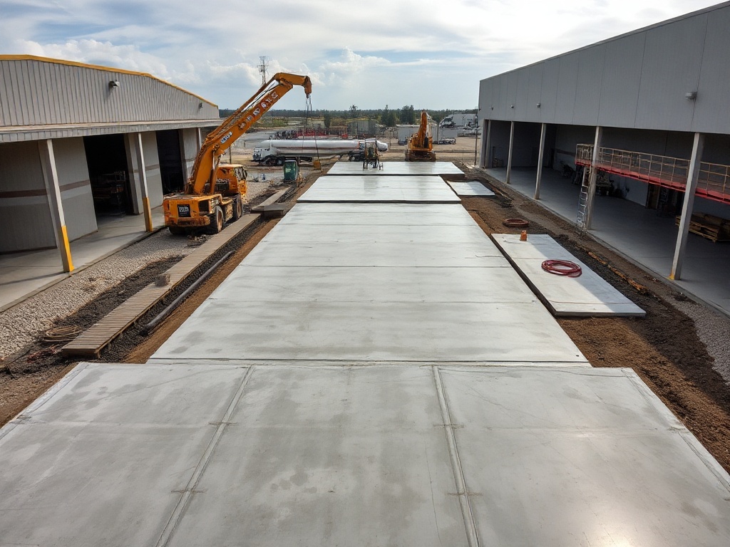 Commercial concrete installation