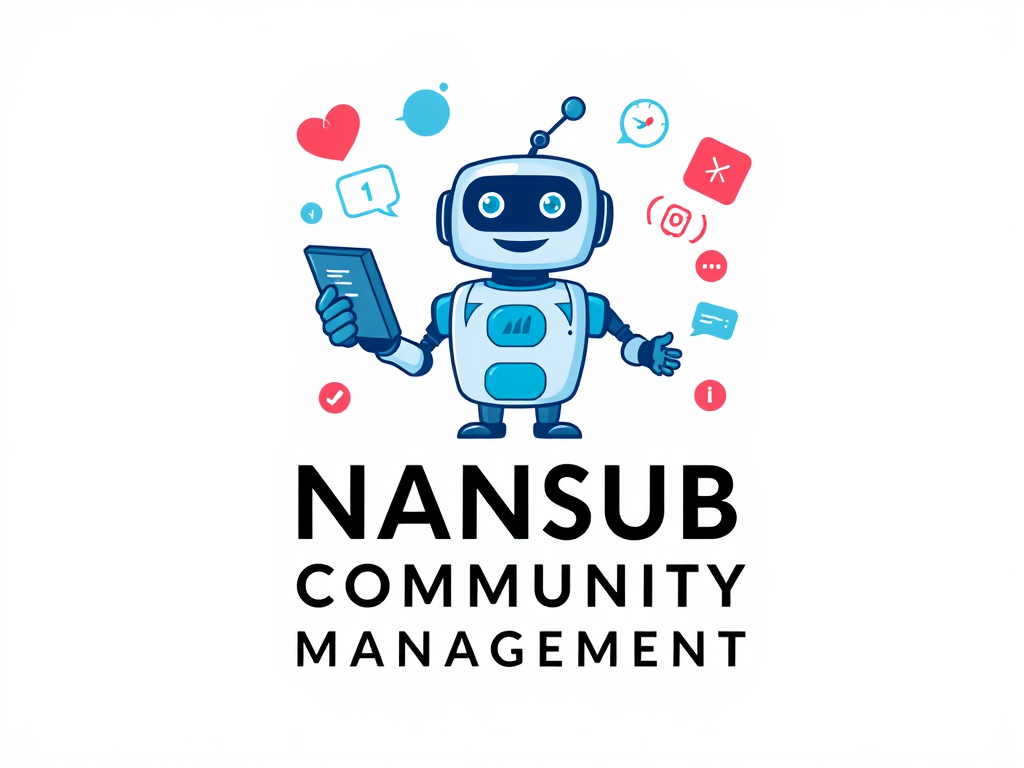 a_logo_design_featuring_a_friendly_robot_character_holding_a_small_computer_symbolizing_community_management_tools_the_robot_should_be_surrounded_by_icons_representing_social_media_communication_and_engagement_the_te.png