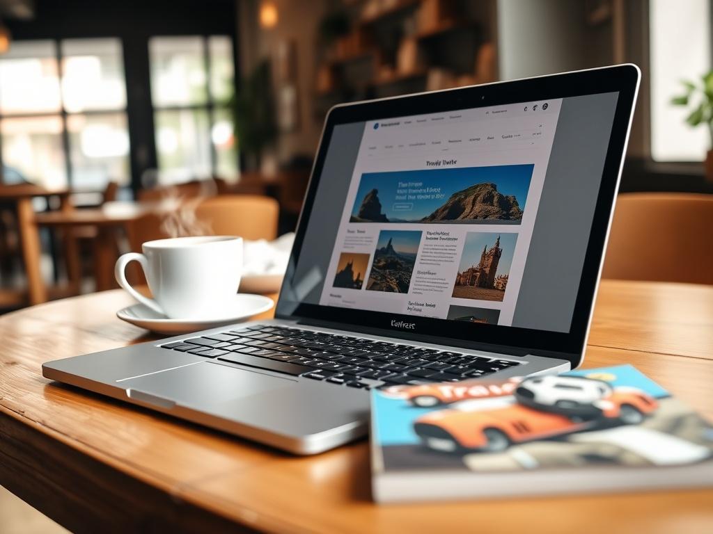 A close up shot of an open laptop displaying a