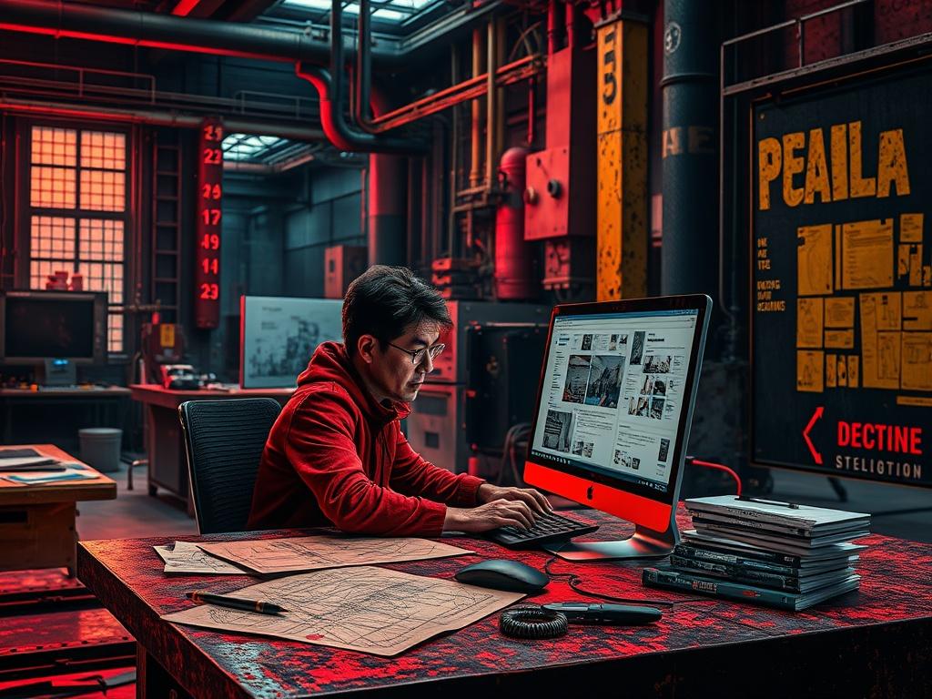 A high resolution image depicting a designer working on a